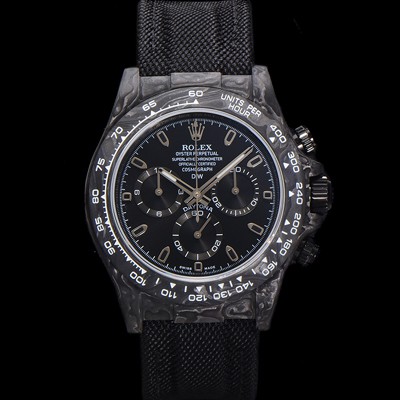 레플리카 [로렉스]남성용 데이토나 DIW 포지드카본 커스텀 40mm 크로노그래프 오토매틱 Cal.4130 무브먼트 블랙 다이얼 ROL11355  