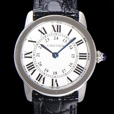 레플리카 [까르띠에] 여성용 롱드 더 솔로 WSRN0019  쿼츠 므브먼트 29미리 악어가죽줄 화이트다이얼 CAR11536  