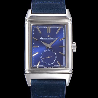 레플리카 [예거르쿨트르] 남성용 리베르소 클래식 라지 듀오페이스 스몰 오토매틱 47미리 가죽줄 블루다이얼 jag90651  