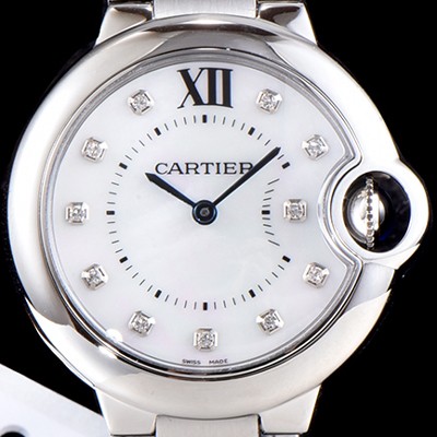 레플리카 [까르띠에] 여성용 발롱블루 드 까르띠에 스위스 쿼츠 화이트 큐빅다이얼 CAR0310  