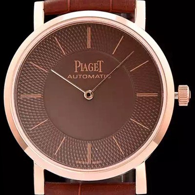 레플리카 [피아제] 남성용 피아제 G0A37127 알티플래노 울트라-씬 빈티지 모델 18k로즈골드 브라운 & 텍스쳐 다이얼 스위스 ETA 2824-A2오토매틱 무브먼트 PIA4201  