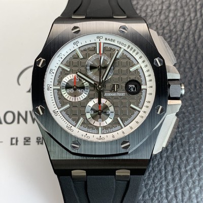 레플리카 [오데마피게] 남성용 로얄오크 오프쇼어 26405CE.OO.A002CA.01 세라믹 베젤 크로노그래프 44mm 오토매틱 무브먼트 그레이 다이얼 aud6581  