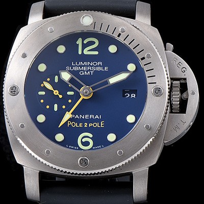 레플리카 [파네라이] 남성용 서브머시블 1950 3Days 지엠티 pam00719 티타늄 다이버워치 오토메틱 Cal.P 9001 무브먼트 블루 다이얼 PAN1219  