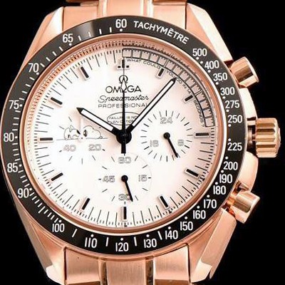 레플리카 [오메가] 남성용 스피드마스터 311.63.42.50.01.001 18k 로즈골드 화이트 다이얼 스위스 정품 쿼츠 무브먼트 OMG0001  