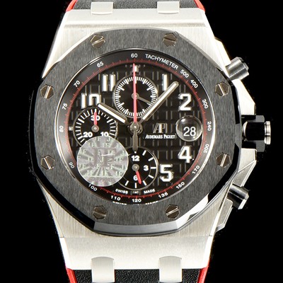 레플리카 [오데마피게] 남성용 NEW 최고급형!!로얄오크 오프쇼어 26470SO.OO.A002CA.01 리미티드 에디션 크로노그래프 블랙 와플 다이얼 오토매틱 무브먼트 AUD0140  