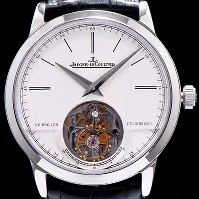 레플리카 [예거르쿨트르] 남성용 마스터 화이트 다이얼 투어빌론 무브먼트 JAG4253  