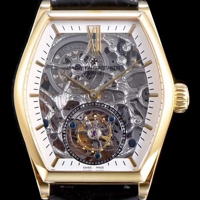 레플리카 [바쉐론콘스탄틴] 남성용 말테 컴플리케이션 투어빌론 신형 모델 업데이트 18k 옐로골드 스켈레톤 다이얼 아시안 투어빌론 탑재 신형 무브먼트 VAC0202  