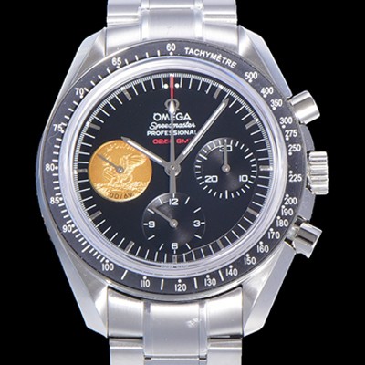 레플리카 [오메가] 남성용 스피드마스터 크로노그래프 아폴로 15 40주년기념 수동형 42미리 메탈줄 블랙다이얼 OMG79577  