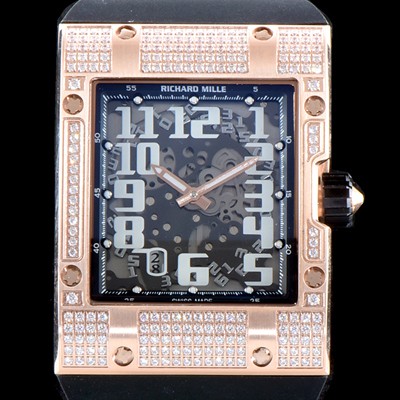 레플리카 [리차드밀레] 남성용 최신버전 리차드밀 RM016 다이아몬드 엑스트라 플랫!! 수공 맞물림 형식의 쥬얼세팅 스켈레톤 다이얼 오토매틱 무브먼트 RIC0200  