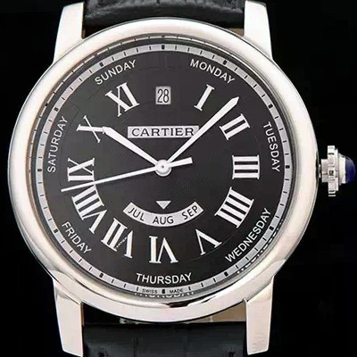 레플리카 [까르띠에] 남성용 솔로 드 까르띠에 오토매틱 42mm 블랙다이얼 CAR0300  