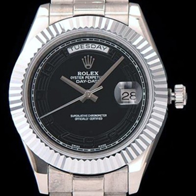 레플리카 [로렉스] 남성용 데이데이트 2 블랙 다이얼 ROL0101  
