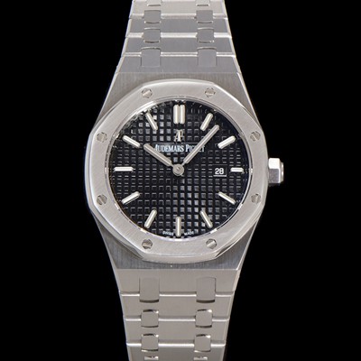 레플리카 [오데마피게] 여성용 로얄오크 67650ST.OO.1261ST.01 브레이슬릿 33mm 쿼츠 무브먼트 블랙 와플 다이얼 AUD0254  