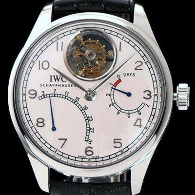 레플리카 [아이더블유씨] 남성용 포르투기즈 투어빌론 화이트 다이얼 IWC0450  