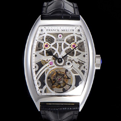 레플리카 [프랭크뮬러] 남성용 그랜드 컴플리케이션 8889 TG SQT BR 수동기계식 투어빌론 55mm 가죽시계 스켈래톤 다이얼 fra38402  