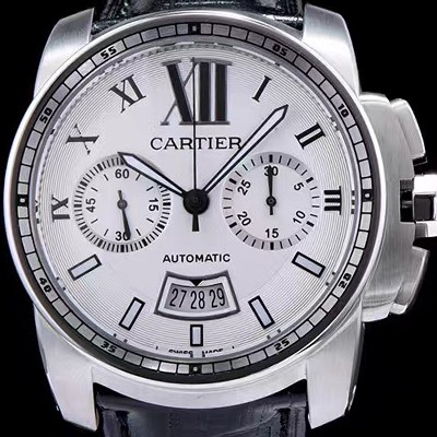 레플리카 [까르띠에] 남성용 칼리브더 까르띠에 화이트 다이얼 오토매틱 무브먼트 CAR0017  