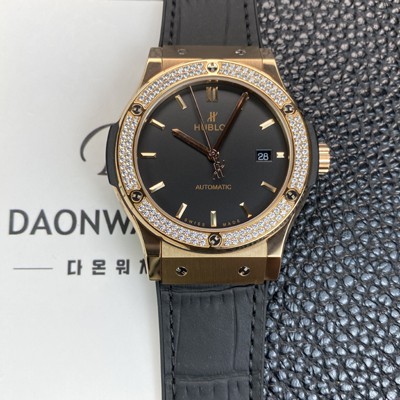레플리카 [휴블렛] 남성용 클래식 퓨전 542.OX.1181.LR.1104 18K 로즈골드 42mm 오토매틱 2892타입 블랙 다이얼 hub2148  