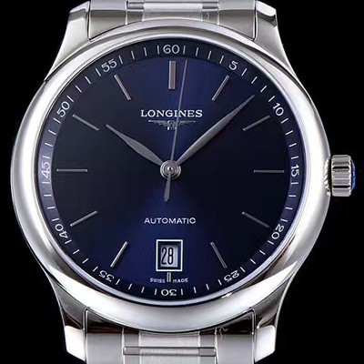 레플리카 [론진] 남성용 사이먼 베어커 워치!! 마스터 컬렉션 L2.793.4.92.0 라운드형 38.5MM 데이트 UP!! 선레이 블루 다이얼 브레이슬릿 오토매틱 무브먼트 LON0401  