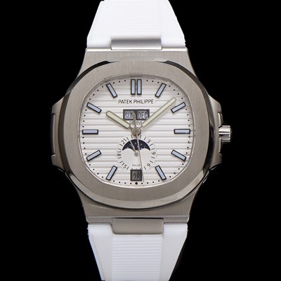 레플리카 [파텍필립] 남성용 노틸러스 5726/1A-010 오토매틱 Cal.324 타입 40.5mm 우레탄줄 화이트 다이얼 pat2220  