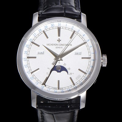 레플리카 [바쉐런콘스탄팀] 남성용 트레디셔널 문페이즈 오토매틱 2460QCL 타입 41mm 가죽줄 화이트다이얼  vac5151  