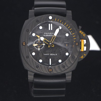 레플리카 [파네라이] 남성용 서브멀시브 GMT 카보텍 네이비 실 PAM01324 오토매틱 Cal.P9000타입 44mm 블랙 다이얼 pan5231  