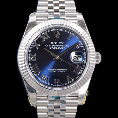 레플리카 [로렉스] 남성용 904L스틸!! 2022신형 데이저스트 41mm II m126334 블루 다이얼 로마 인덱스 스틸 브레이슬릿 신형 Cal.3235 오토매틱 무브먼트 ROL06135  