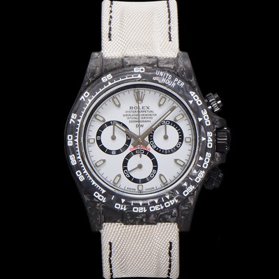 레플리카 [로렉스] 남성용 데이토나 DIW 포지드카본 커스텀 40미리 크로노그래프 오토매틱 Cal.4130 무브먼트 화이트 다이얼 ROL79459  