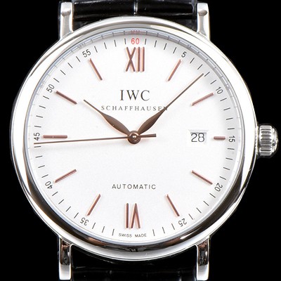 레플리카 [아이더블유씨] 남성용 포르토피노 IW356517 오토매틱 센트럴 해킹 세컨즈 실버 다이얼 오토매틱 무브먼트 IWC0132  