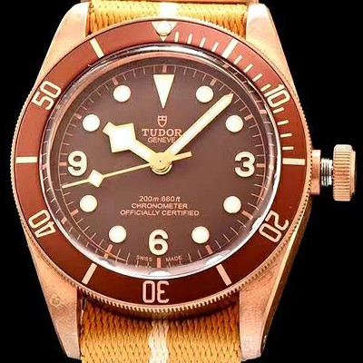 레플리카 [튜더] 남성용 블랙 베이 M79250BM-0003 오리지날 브론즈 브라운 다이얼 스위스 ETA 2836-2오토매틱 무브먼트 TUD4211  