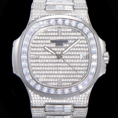 레플리카 [파텍필립] 남성용 노틸러스 5719/10G-010 보석/큐빅 셋팅 오토매틱 Cal.324 S C 타입 40미리 메탈 보석다이얼 PAT74089  