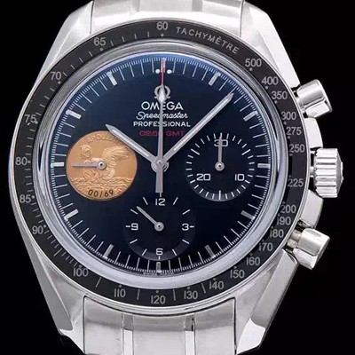 레플리카 [오메가] 남성용 스피드마스터 아폴로 II 블랙 다이얼 핸드 와인딩 무브먼트 OMG0003  