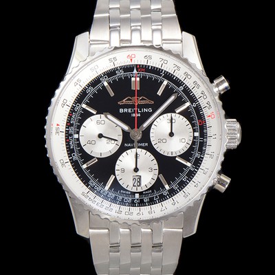 레플리카 [브라이틀링] 남성용 네비타이머 AB0138211B1A1 크로노그래프 ETA7750-2 타입 오토매틱 43mm 메탈줄 블랙 다이얼 bre6007  