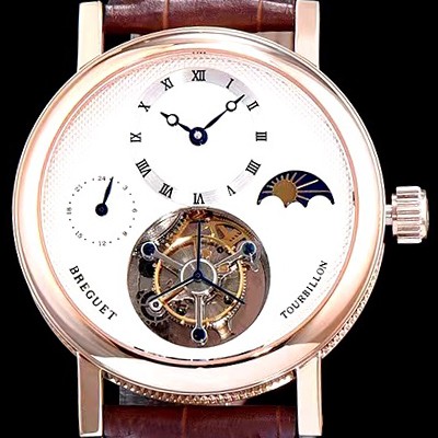 레플리카 [브레게] 남성용 클래식 그랜드 컴플리케이션 5357PT/1B/9V6 리얼 뚜르비용 최신버전 업그레이드형!! 문페이즈 18K 로즈골드 화이트 실버 텍스쳐드 다이얼 투어빌론 탑재 무브먼 BRG0401  