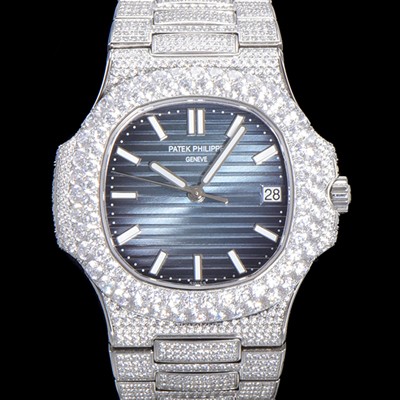 레플리카 [파텍필립] 남성용 노틸러스 5711/1R-010 보석/큐빅 셋팅 오토매틱 Cal.324 S C 타입 40미리 블루다이얼 PAT75717  
