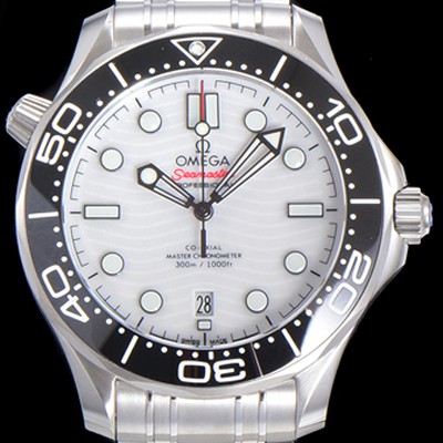 레플리카 [오메가] 남성용 시마스터 210.30.42.20.04.001 다이버 300M 오메가 코-액시얼 마스터 크로노미터 42MM 화이트 다이얼 Calibre 3130타입 오토매틱 무브먼트 OMG05043  