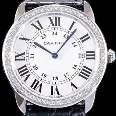 레플리카 [까르띠에] 여성용 솔로 드 까르띠에 WR000551 화이트 다이얼 쿼츠 무브먼트 CAR0511  