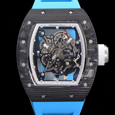 레플리카 [리차드밀레] 남성용 RM055 NTPT 카본케이스 기계식 수동형 50미리 스켈레톤 블루다이얼 RIC09615  