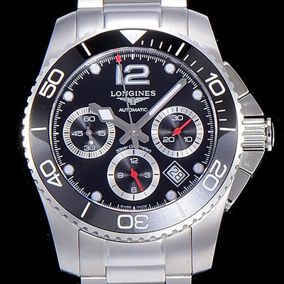 레플리카 [론진]남성용 하이드로콘퀘스트 다이버워치 43mm 크로노그래프 기능 블랙다이얼 LAN58555  