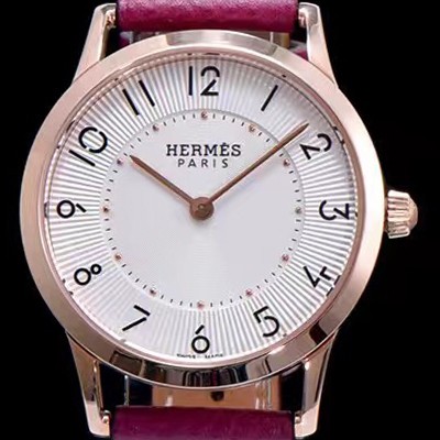 레플리카 [에르메스] 남성용 슬림 데르메스 W041767WW00 화이트 다이얼 춰츠 무브먼트 HEM4200  