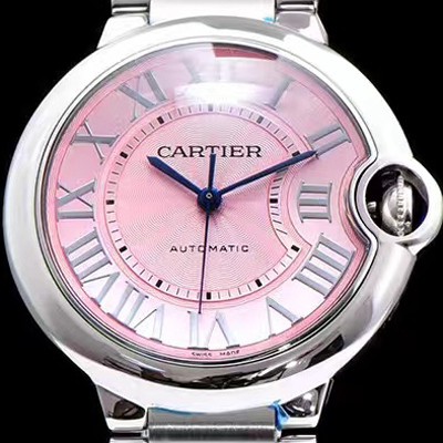 레플리카 [까르띠에] 여성용 신상 발롱블루 W6920100모델 시계 핑크 다이얼 ETA2671-2 오토매틱 무브먼트 CAR0135  