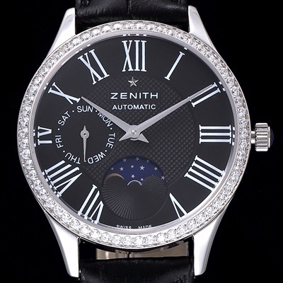 레플리카 [제니스] 남성용 16.2310.69202.C706 스위스 쿼츠 쥬얼리 베젤 블랙 다이얼 ZEN043  