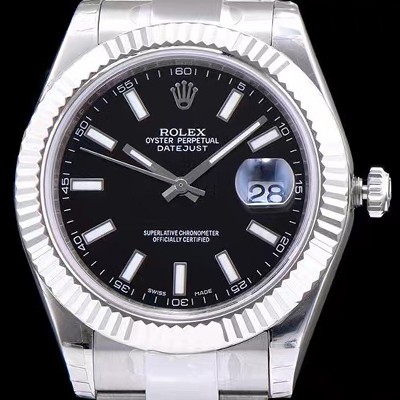 레플리카 [로렉스] 남성용 데이져스트 스위스 3136 오토매틱 무브먼트 블랙 다이얼 ROL0101  