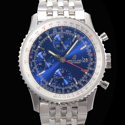 레플리카 [브라이틀링] 남성용 네비타이머 크로노그래프 ETA7750-2 타입 오토매틱 41mm 메탈줄 블루다이얼 bre5935  