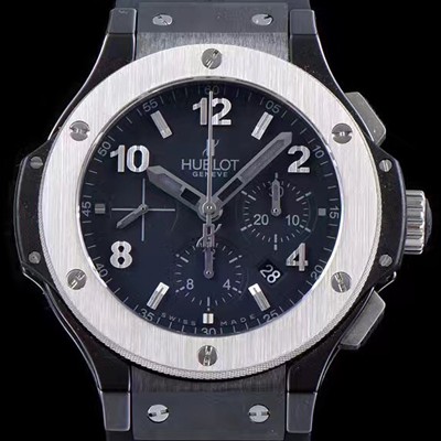 레플리카 [휴블렛] 남성용 빅뱅 301.CT.130.RX 아이스뱅 크로노그래프 플랫 블랙 메트 다이얼 오토매틱 무브먼트 HUB4142  