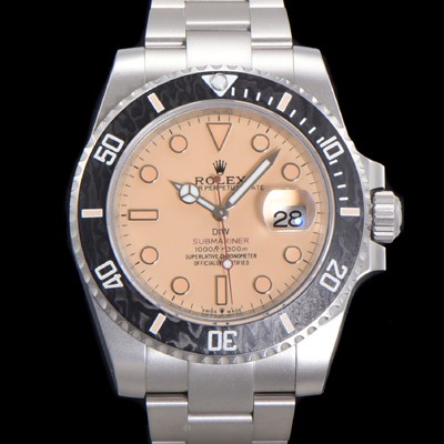 레플리카 [로렉스] 남성용 신형 케이스 업그레이드 러스털러스 스틸 재질 !서브마리너 오토매틱 Cal.3135 40mm  카본 베젤 메탈줄 핑크 골드다이얼 rol49206  