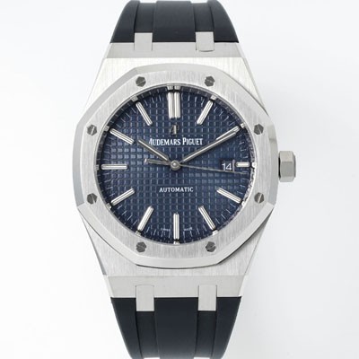 레플리카 [오데마피게] 남성용 15400ST.OO.1220ST.03 로얄오크 41mm 오토매틱 Cal.3120무브먼트 블루 와플 다이얼 aud6533  