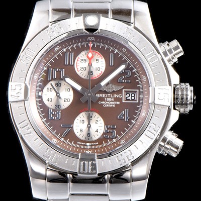 레플리카 [브라이틀링] 남성용 슈퍼 어벤져II A1338111|F564|170A 크로노그래프 브라운 다이얼 브레이슬릿 오토매틱 무브먼트 BRE0251  