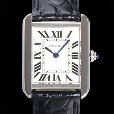 레플리카 [까르띠에] 여성용 신상 탱크 W5200005 악어가죽  31mm 화이트 다이얼 쿼츠므브먼트 CAR0133  