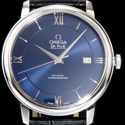 레플리카 [오메가] 남성용 드빌 424.13.40.20.03.001 프레스티지 코-액시얼 블루 다이얼 오토매틱 무브먼트 OMG0012  