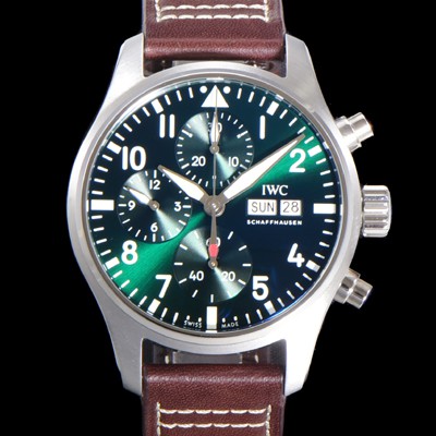 레플리카 [아이더블유씨] 남성용시계 베스트 신형!! 파일럿 IW388103 크로노그래프 오토매틱 Cal.69385 타입 41mm 가죽줄 그린다이얼 iwc8692  