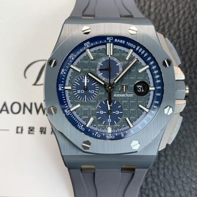 레플리카 [오데마피게] 남성용 로얄오크 오프쇼어 26405CG.OO.A004CA.01 세라믹 베젤 크로노그래프 44mm 오토매틱 무브먼트 그레이 다이얼 aud6583  
